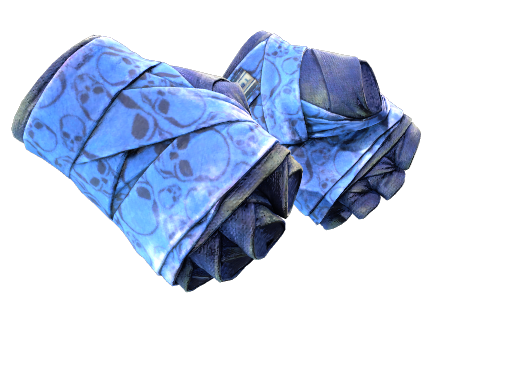 ★ Hand Wraps | Cobalt Skulls (Battle-Scarred)
