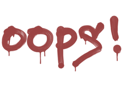 Sealed Graffiti | Oops (Blood Red)