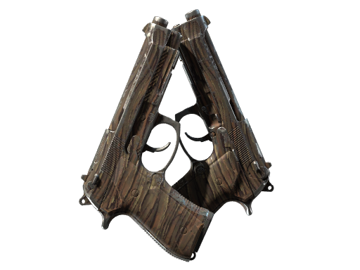Dual Berettas | Drift Wood (Well-Worn)