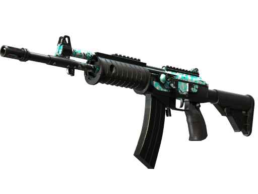 Galil AR | Aqua Terrace (Battle-Scarred)