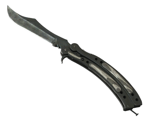 ★ Butterfly Knife | Black Laminate (Battle-Scarred)