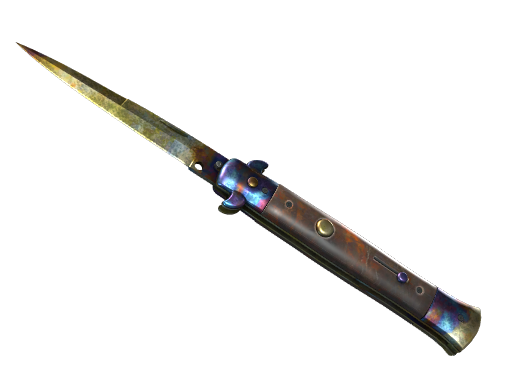 ★ Stiletto Knife | Case Hardened (Battle-Scarred)