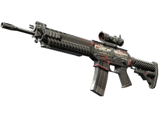 StatTrak™ SG 553 | Cyberforce (Battle-Scarred)