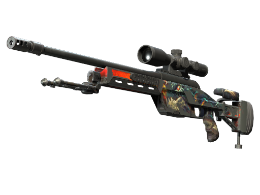 StatTrak™ SSG 08 | Dragonfire (Battle-Scarred)
